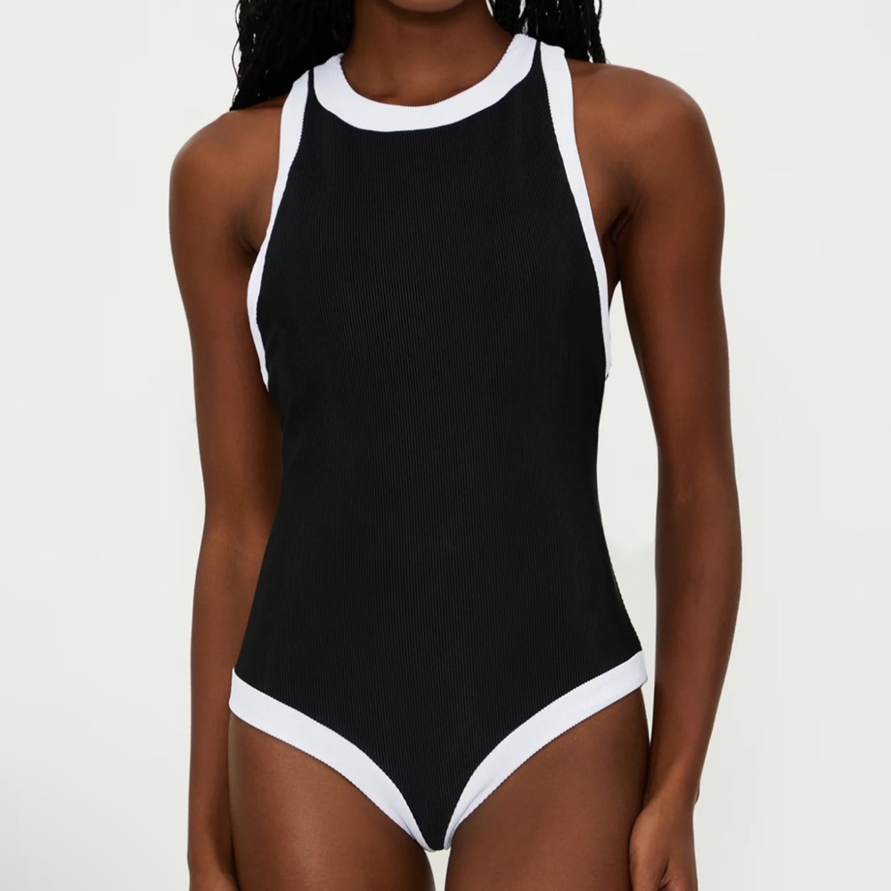 NWOT Beach Riot - Steph One Piece Black & White